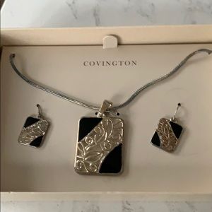 Covington jewelry, necklace and earrings set